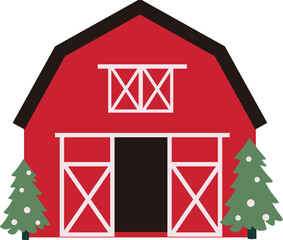 Christmas Red Barn © 素真 莊