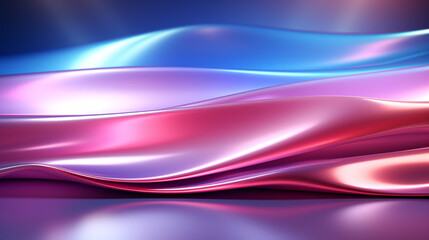 3d render of abstract satin background with some smooth folds in it. Generative AI