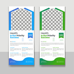 Medical rollup banner design template, modern layout information space design set design , stand banner ,