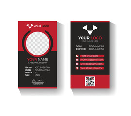 Office employee ID card template