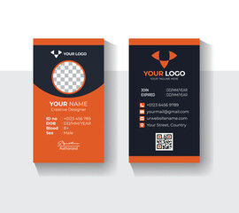 Office employee ID card template