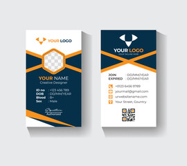 Office employee ID card template