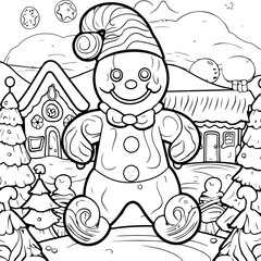 gingerbread man cookies coloring page
