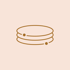 Round frame set. Geometric line circle design frames. Round shape borders. Hand drawning circle