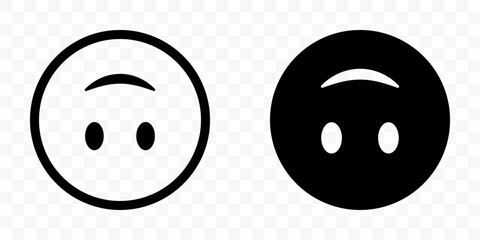 Fototapeta premium Emoticon icon. flat design vector illustration for web and mobile