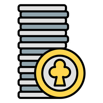 recommend clip art: casino icon or logo illustration filled outline color style.