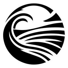 generic logo design vector art silhouette black