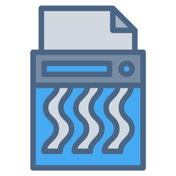 recommend clip art: Shredder icon or logo illustration filled outline color style. Icons office color.