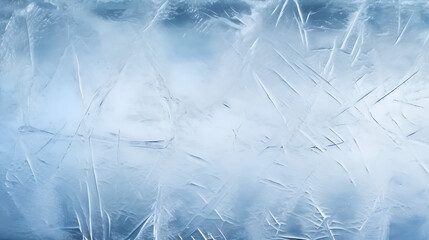 Ice texture, cracked and scratched frosted surface, abstract winter season background