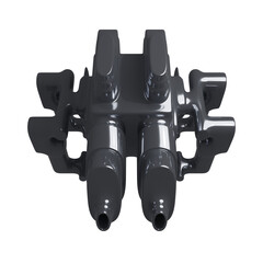 Metal abstract shape, 3d render © neurostructure