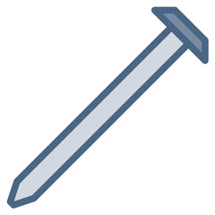 Screw icon or logo illustration filled outline color style. Icons tool color style.