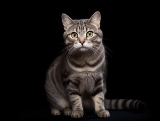 Naklejka na ściany i meble Chaussie Cat Studio Shot Isolated on Clear Background, Generative AI