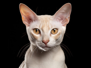Obraz premium Colorpoint Shorthair Cat Studio Shot Isolated on Clear Background, Generative AI
