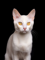 Colorpoint Shorthair Cat Studio Shot Isolated on Clear Background, Generative AI