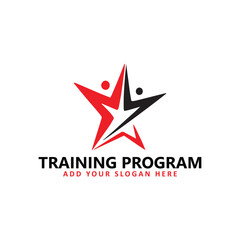 business coaching training program logo design vector