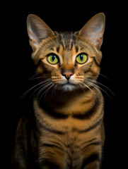 Obraz premium Malayan Cat Studio Shot Isolated on Clear Background, Generative AI