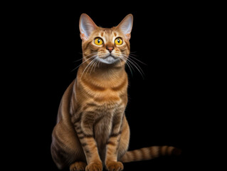 Obraz premium Malayan Cat Studio Shot Isolated on Clear Background, Generative AI