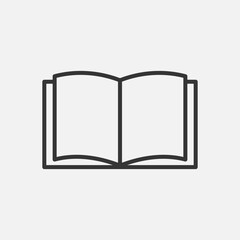 Opened book with pages icon. Knowledge, education concept. Vector