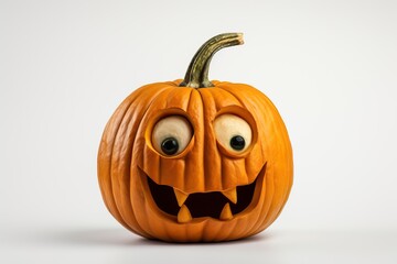 Fancy pumpkin for Halloween on a white background.