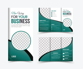 corporate and business trifold brochure template design.
