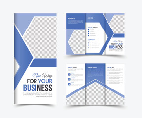 Vector brochure template design, abstract business trifold brochure, creative corporate and commercial trifold brochure template design.