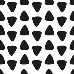 abstract pattern with triangles in different directions. rows of geometric shapes. seamless black and white pattern