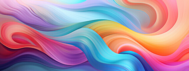 Vibrant abstract wallpaper with wavy blue and pink lines.