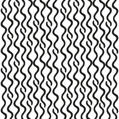 abstract vertical twisting stripes. black pattern on a white background. noodle pattern