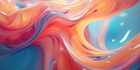 Fluid abstract art created through extrusion.