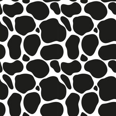 abstract animal print with seamless edges. black and white giraffe texture.
