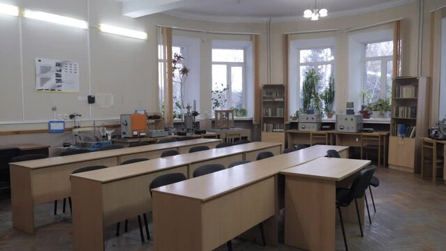 Oldschool Classroom. Concept: Classical education 1970s, 1980s, 1990s
