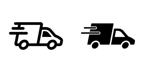 Truck icon. flat design vector illustration for web and mobile