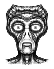 Alien creature, sketch - digital painting  © neurostructure