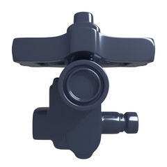 Metal abstract shape, 3d render