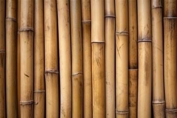 Brittle bamboo culms. Bamboo divider, ornamental landscape backdrop. Bamboo surface.