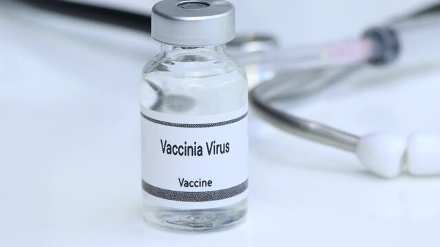 Vaccinia Virus vaccine in a vial, immunization and treatment of infection, scientific experiment