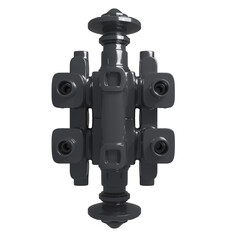 Metal abstract shape, 3d render