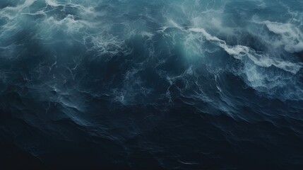 Fototapeta na wymiar stormy sea waves, dark atmosphere 
