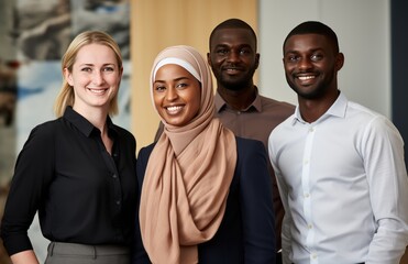 Group Of Successful Multiethnic Business Team. Generative AI