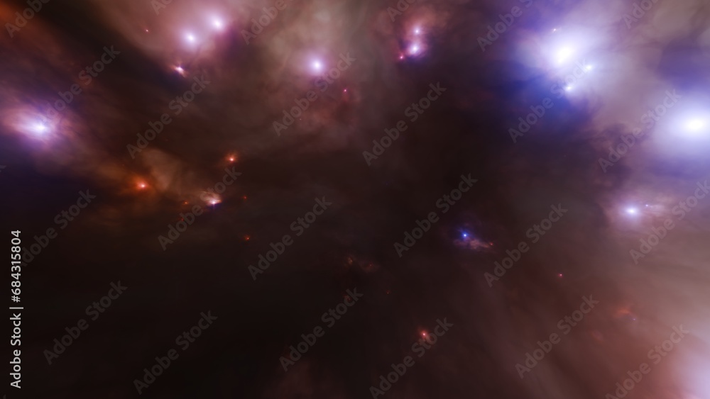 Wall mural abstract dark colors nebula. antimatter in space