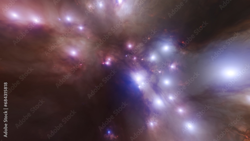 Wall mural distant nebula in far away galaxy