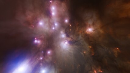 Distant nebula in far away galaxy