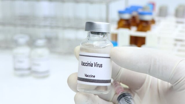 Vaccinia Virus vaccine in a vial, immunization and treatment of infection, scientific experiment