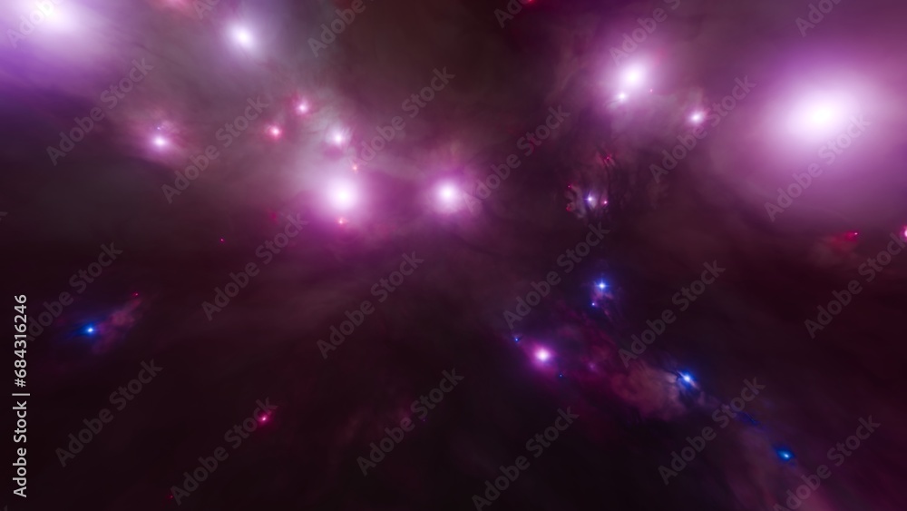 Wall mural distant nebula in far away galaxy