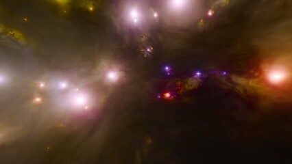 Obraz premium Distant nebula in far away galaxy