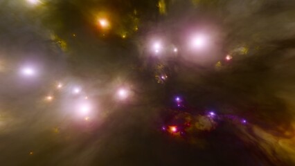 Distant nebula in far away galaxy