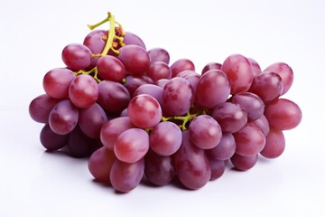 Fototapeta premium Fresh juicy red grapes isolated on white background