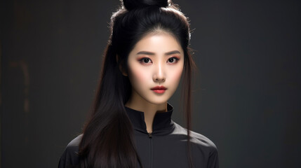 chinese asian hair model