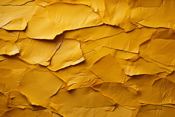Yellow backdrop..A backdrop tinted in yellow hues with peeling paint on the wall, a texture reminiscent of leather, and wrinkled and torn ochre-colored fabric. Yellow background.
