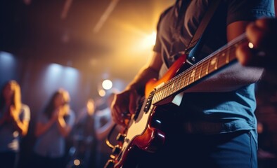 Obraz premium Guitarist on stage